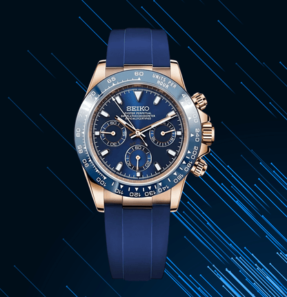 Daytona Rose Gold Blue - Silicone