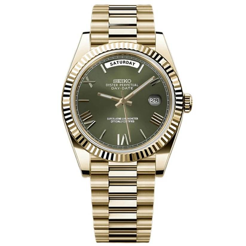 Seikojust Daydate - Imperial Gold & Mint Green