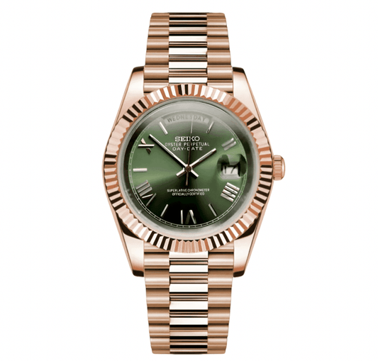 Seikojust Daydate - Rose Gold & Mint Green