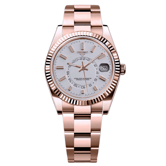 Seikojust Sky Dweller - Rose Gold & Ghost White